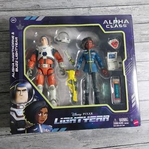 Disney Pixar Lightyear 2022 Alpha Class Alisha Hawthorne & Buzz 2 Pack Figure